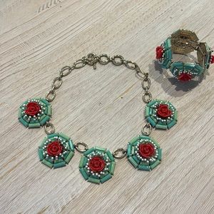 Matching necklace and bracelet